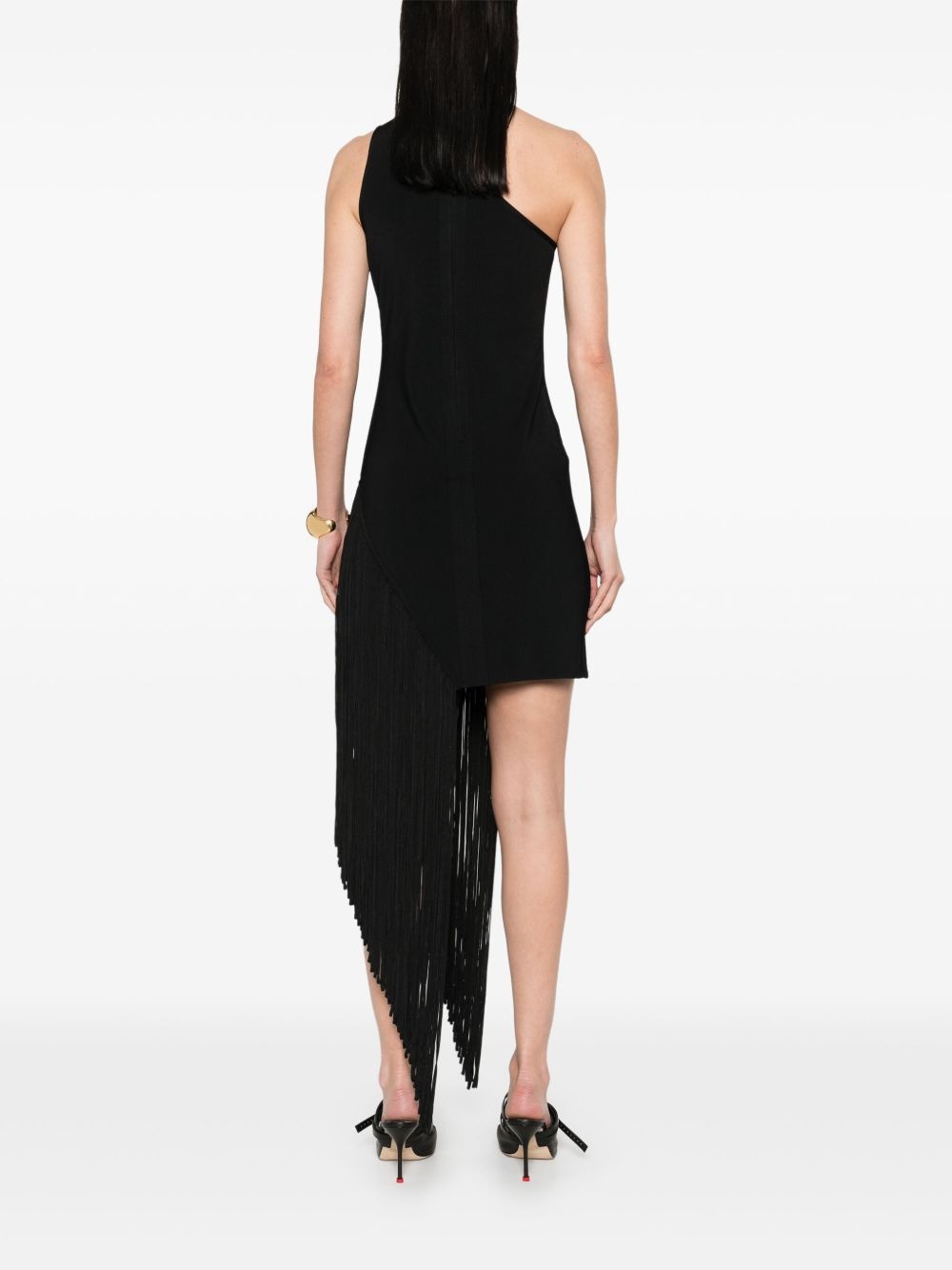 fringed mini dress - 4