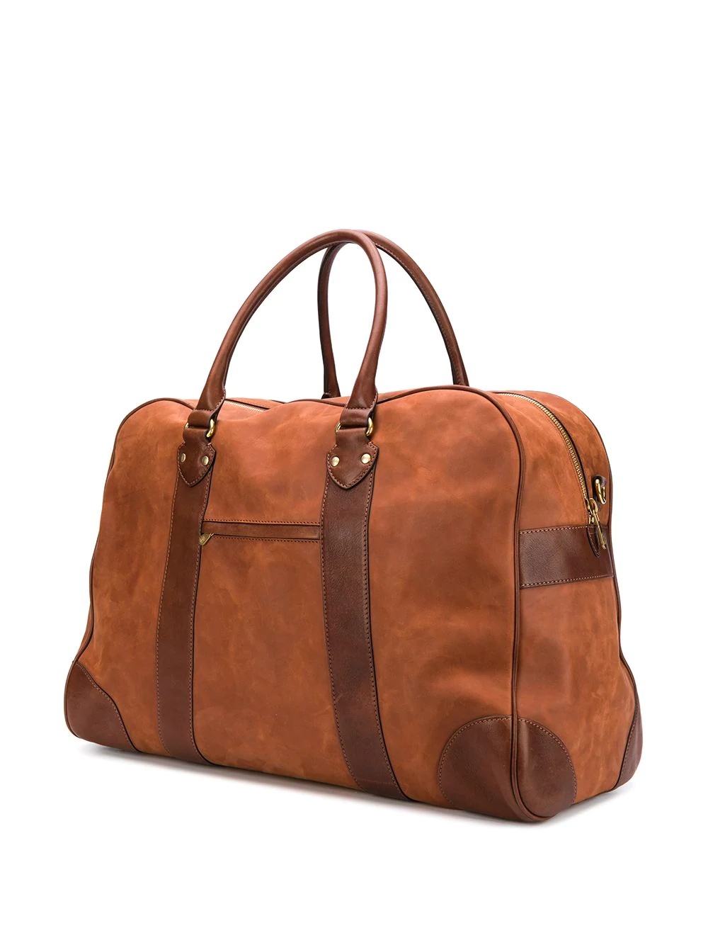 suede logo-patch holdall - 3