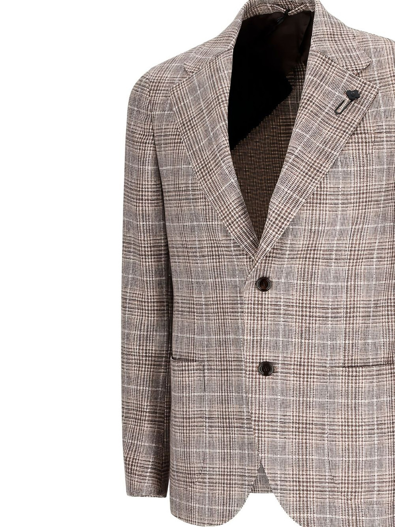 checked two-button jacket 3