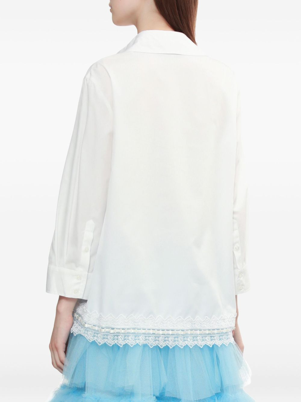 lace-trimmed pocket shirt - 4
