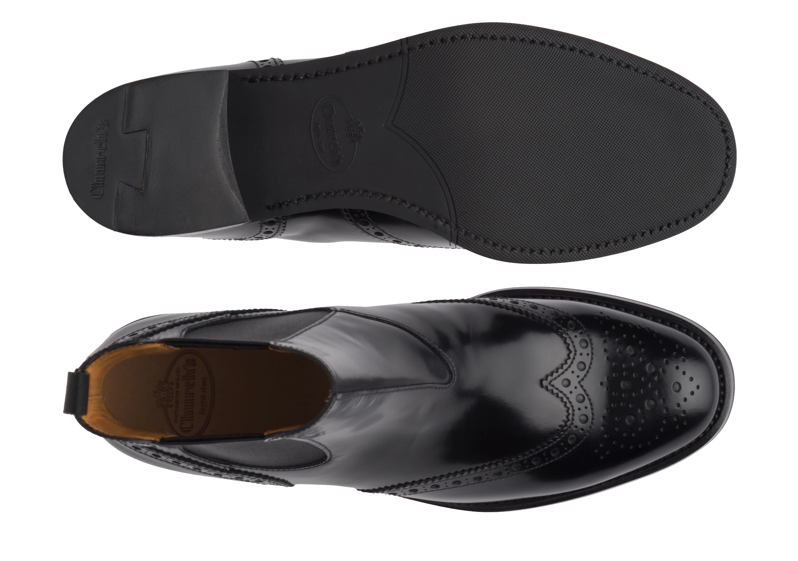 Estella r
Polished Fumè Chelsea Boot Brogue Black - 3