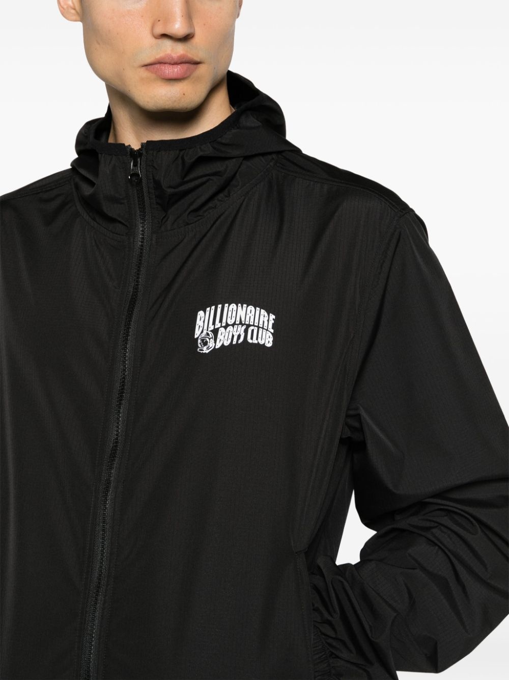 logo-print ripstop-texture jacket - 5
