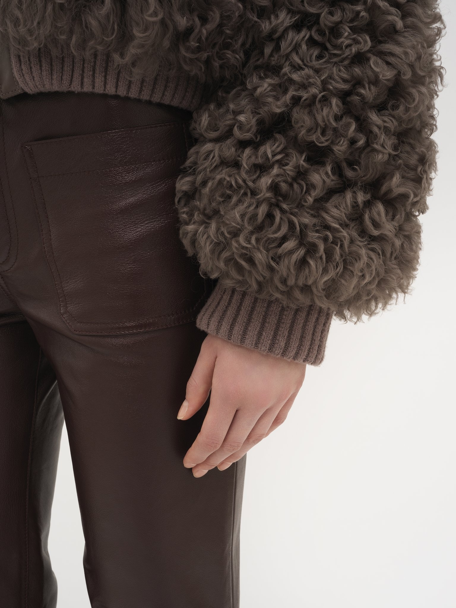 BOMBER JACKET IN SOFT CURLY SHEARLING - 7