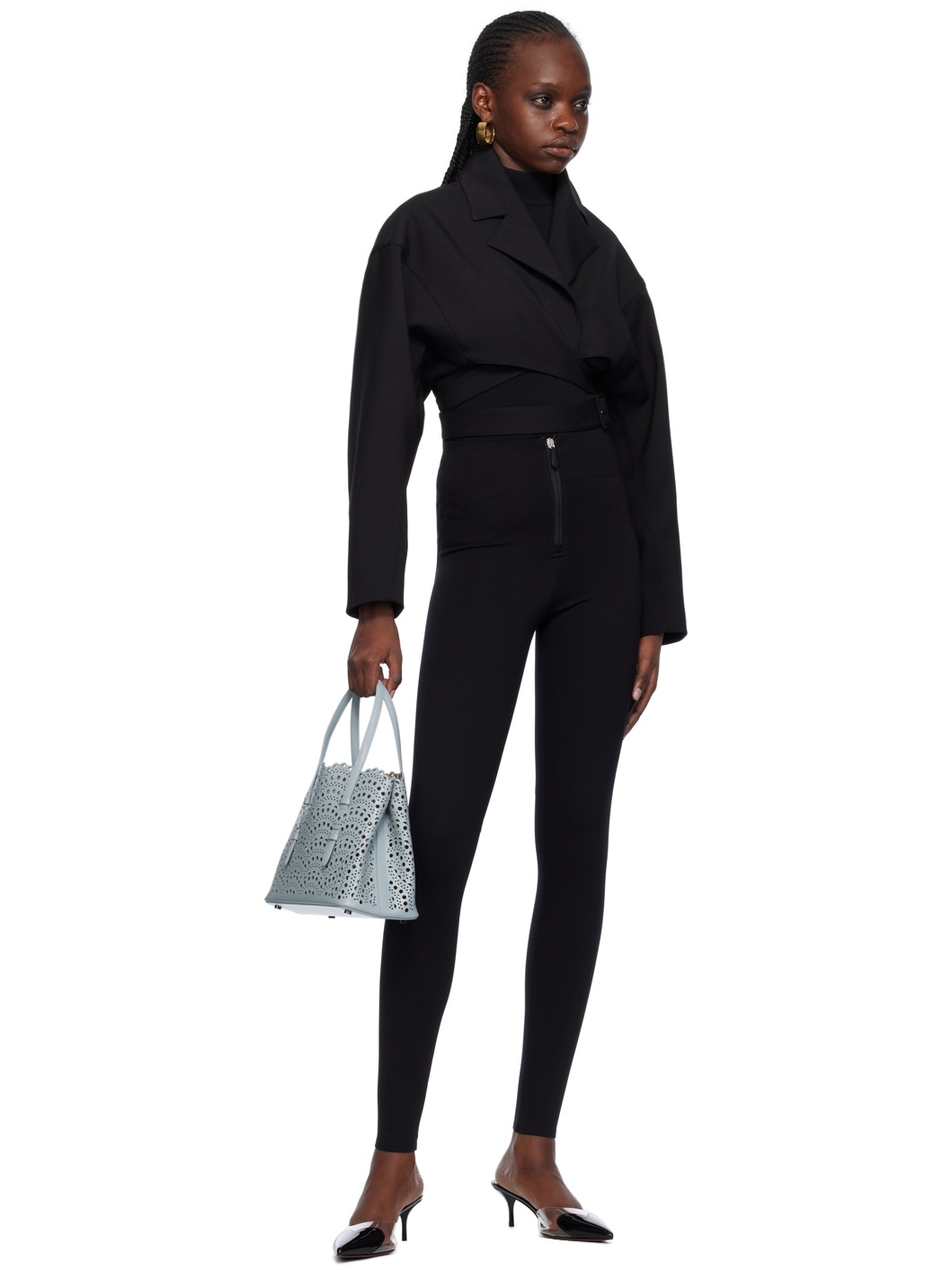 Black Cross-Over Jacket - 4