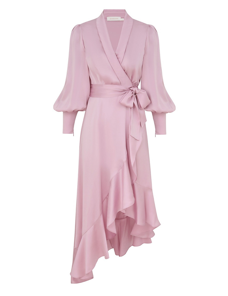 Zimmermann SILK WRAP MIDI DRESS - 8066DS25RLPI | REVERSIBLE