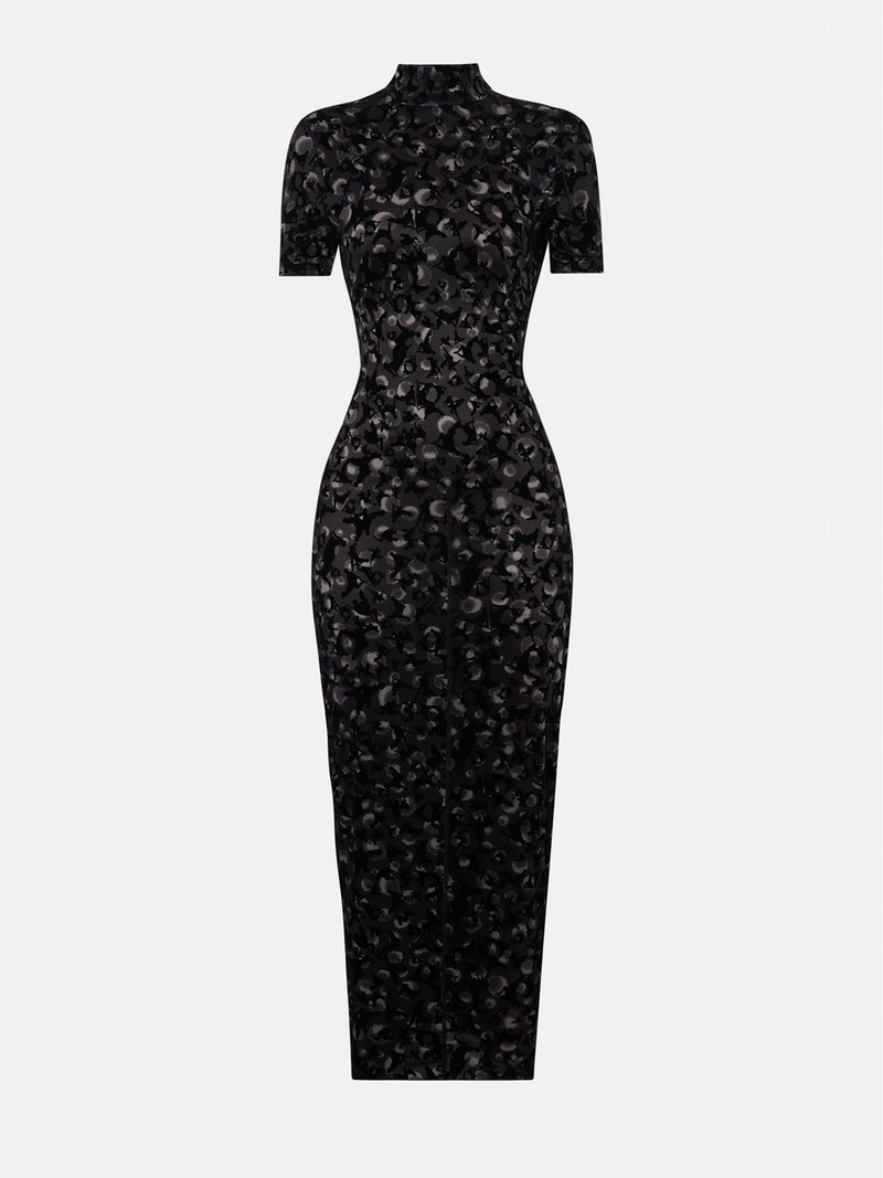 KNOCKOUT DRESS BLACK LEOPARD PRINT - 1