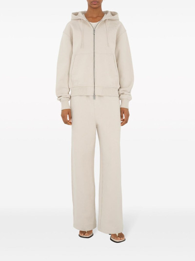 Burberry logo-embroidered cotton track pants outlook