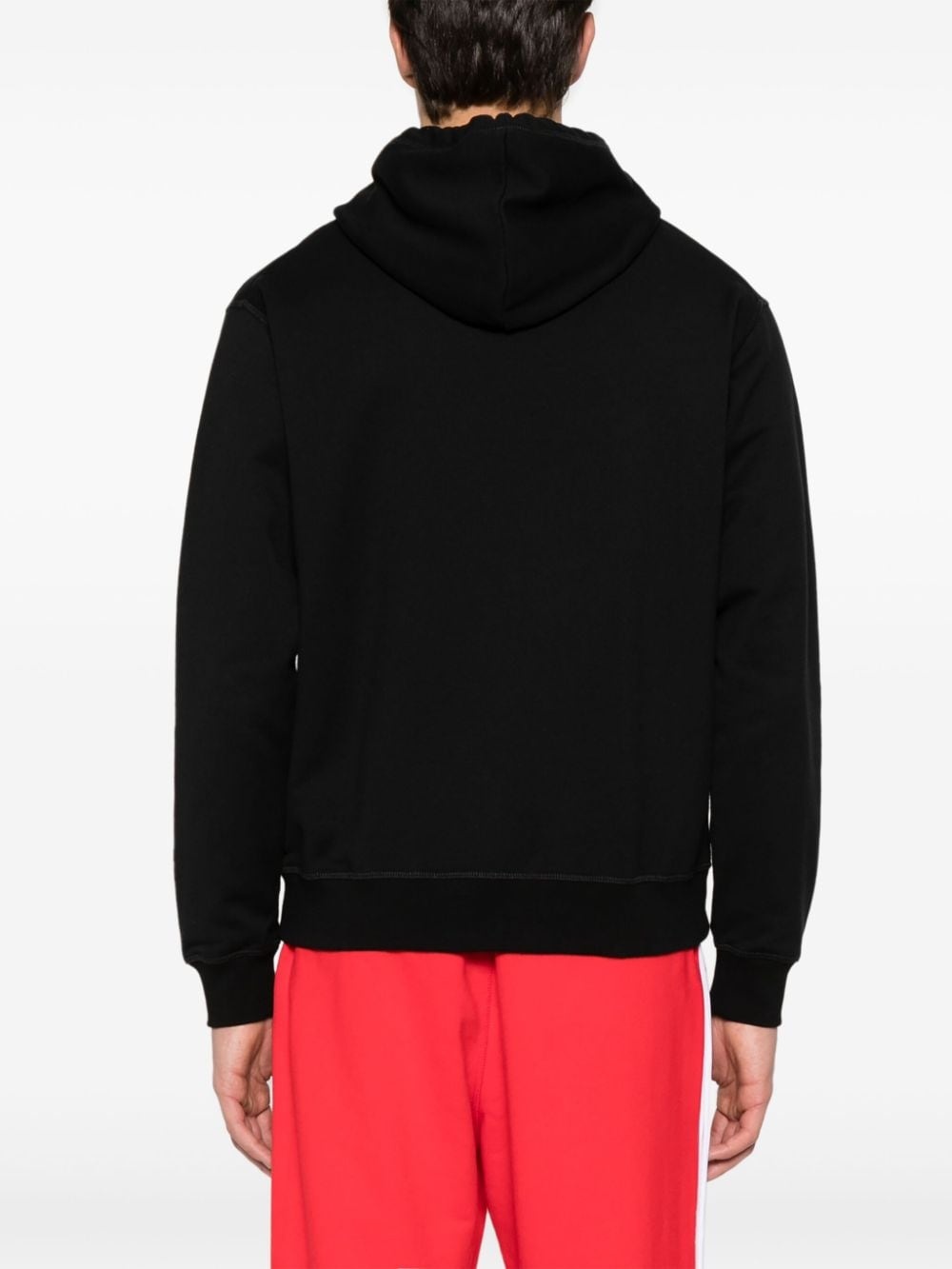 embossed-logo cotton hoodie - 5
