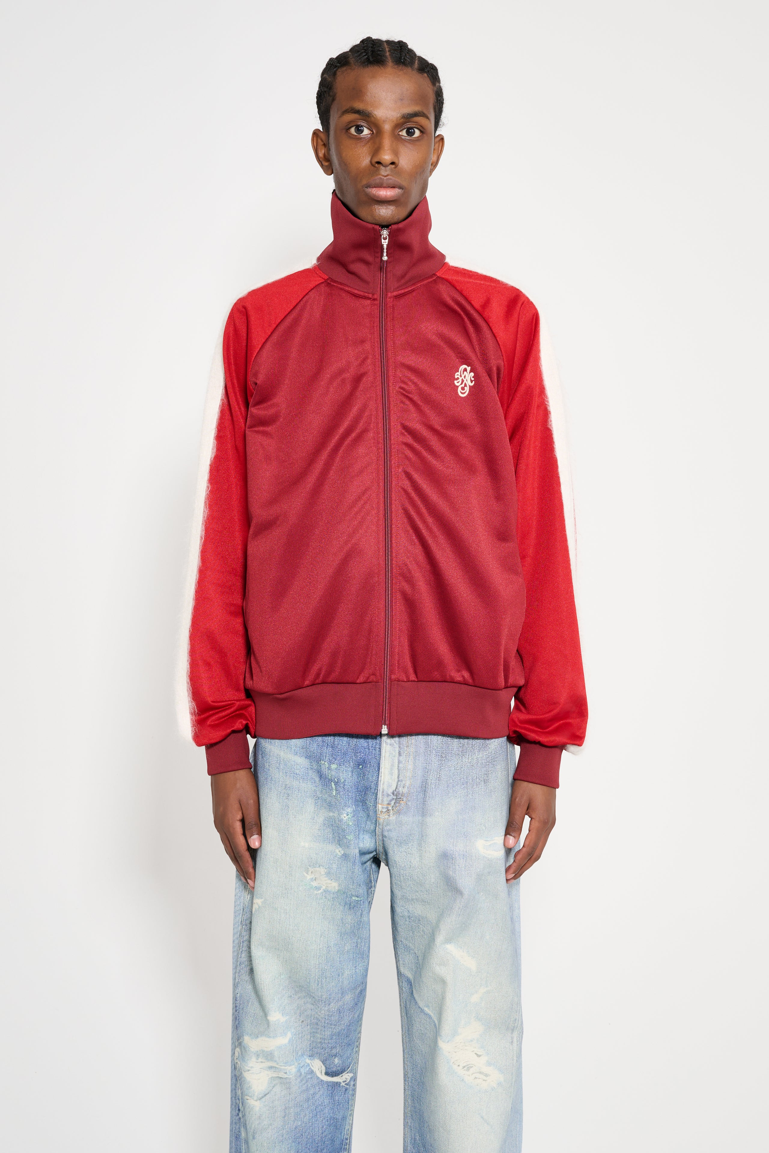 STOCKHOLM SURFBOARD CLUB TRACKSUIT JACKET CHERRY - 4