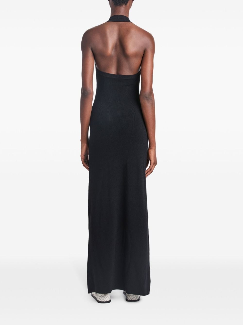 ribbed-knit halterneck dress - 4
