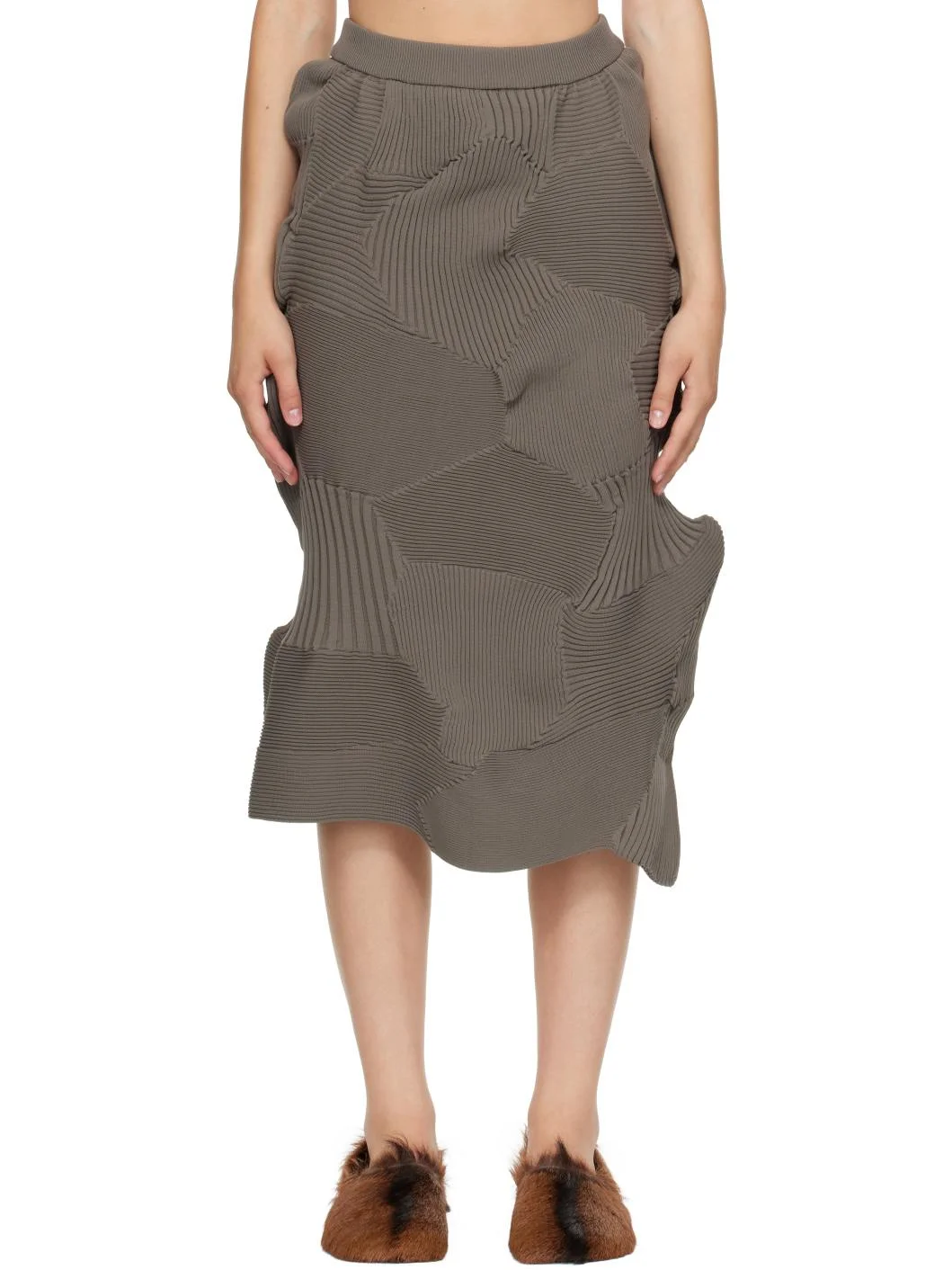 Gray Kone Kone Midi Skirt - 1