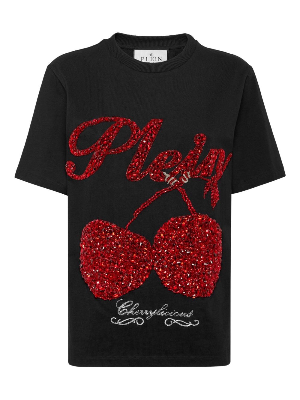 crystal-embellished t-shirt - 1