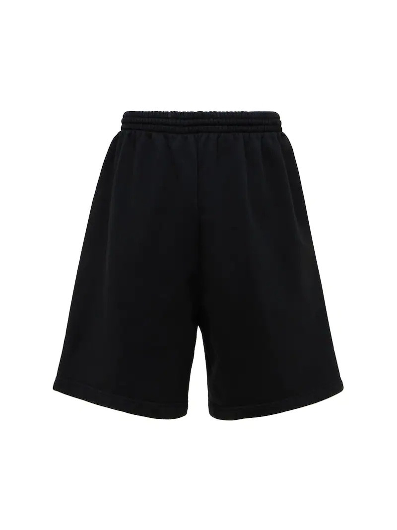 LOGO COTTON SWEAT SHORTS 6