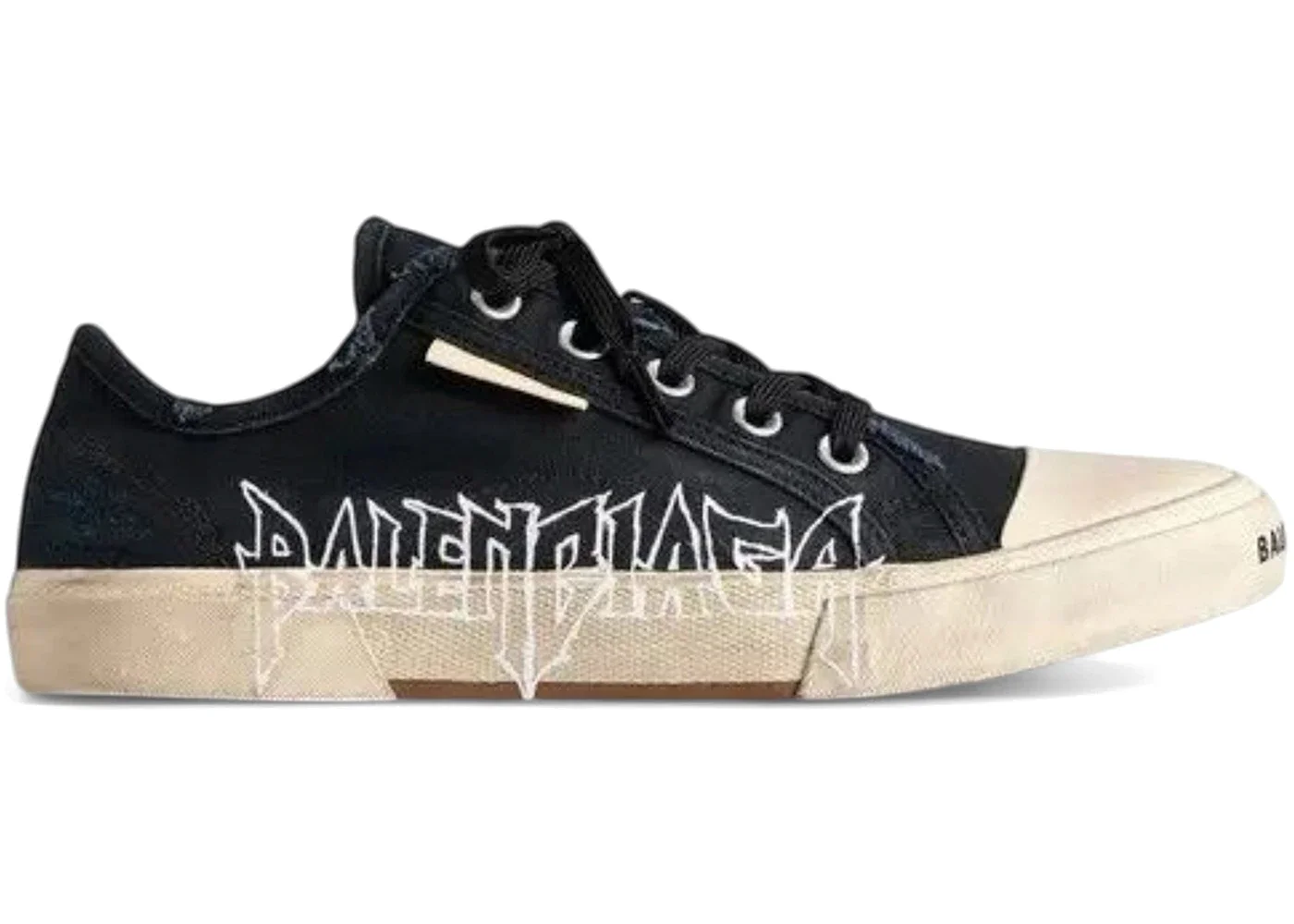 Balenciaga Paris Low Top Black White LNY Print - 1