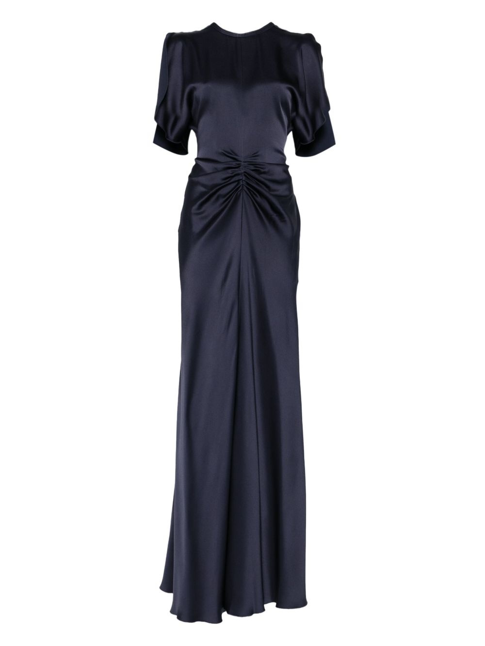 draped-waist maxi dress - 1