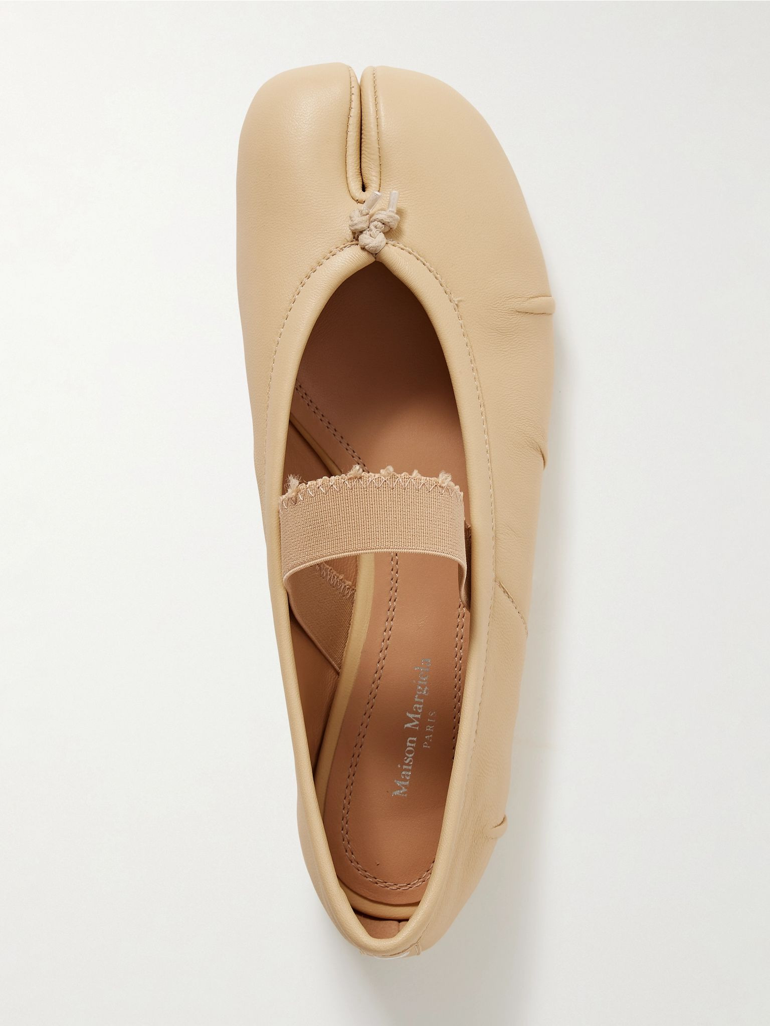 Tabi split-toe leather ballet flats Neutral - 5