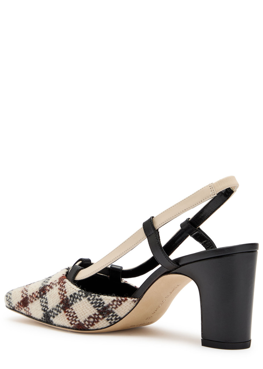 Manolo Blahnik Vestel 70 Leather Slingback Mules - 2