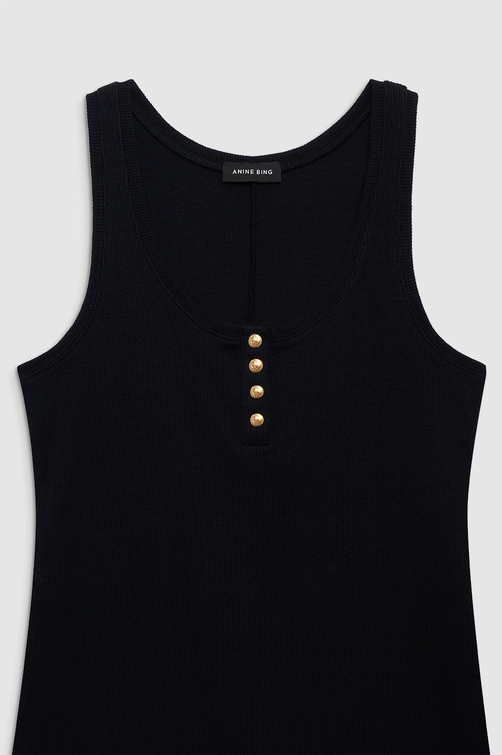 Alessia Tank Midi Dress - Black - 4