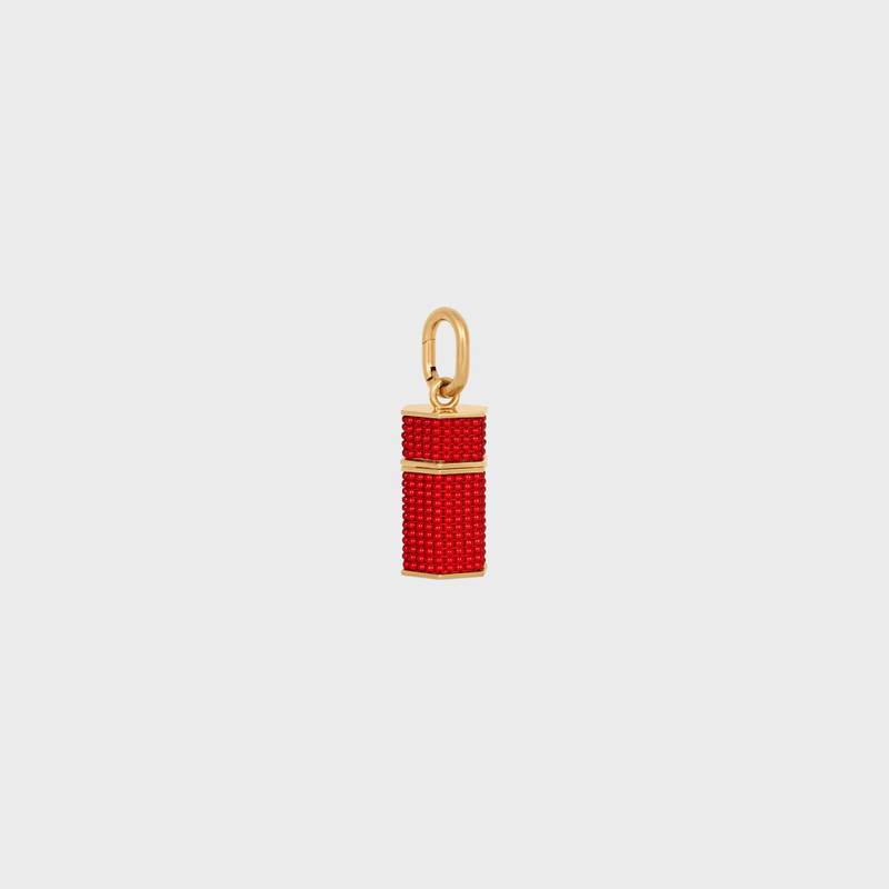 CELINE Celine Charms Column Beaded Box in Beads and Brass with Gold Finish outlook