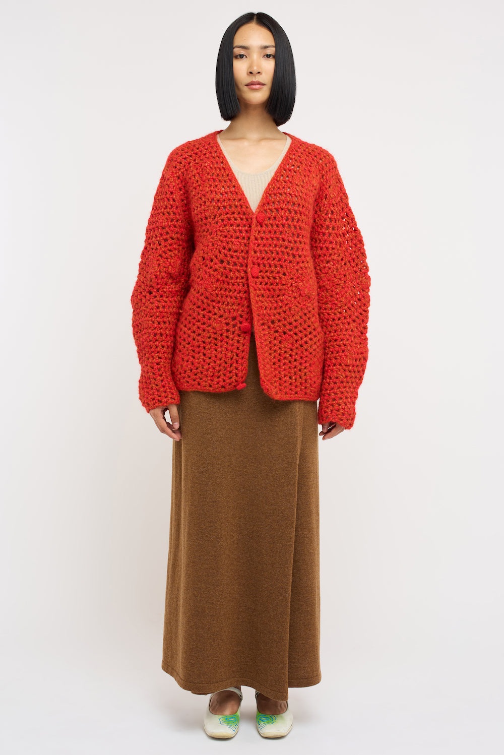 CROCHET WOMEN'S BOXY CARDIGAN - 3