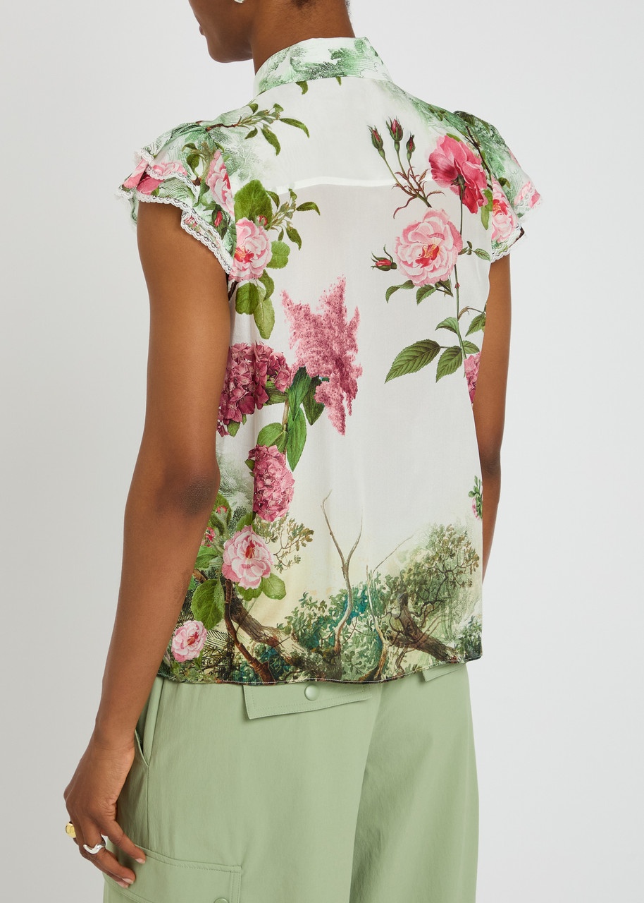 Alice + Olivia Minda Floral-print Silk Blouse - 3