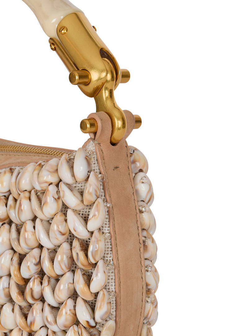 Ebene Mini bag in suede and shells 5