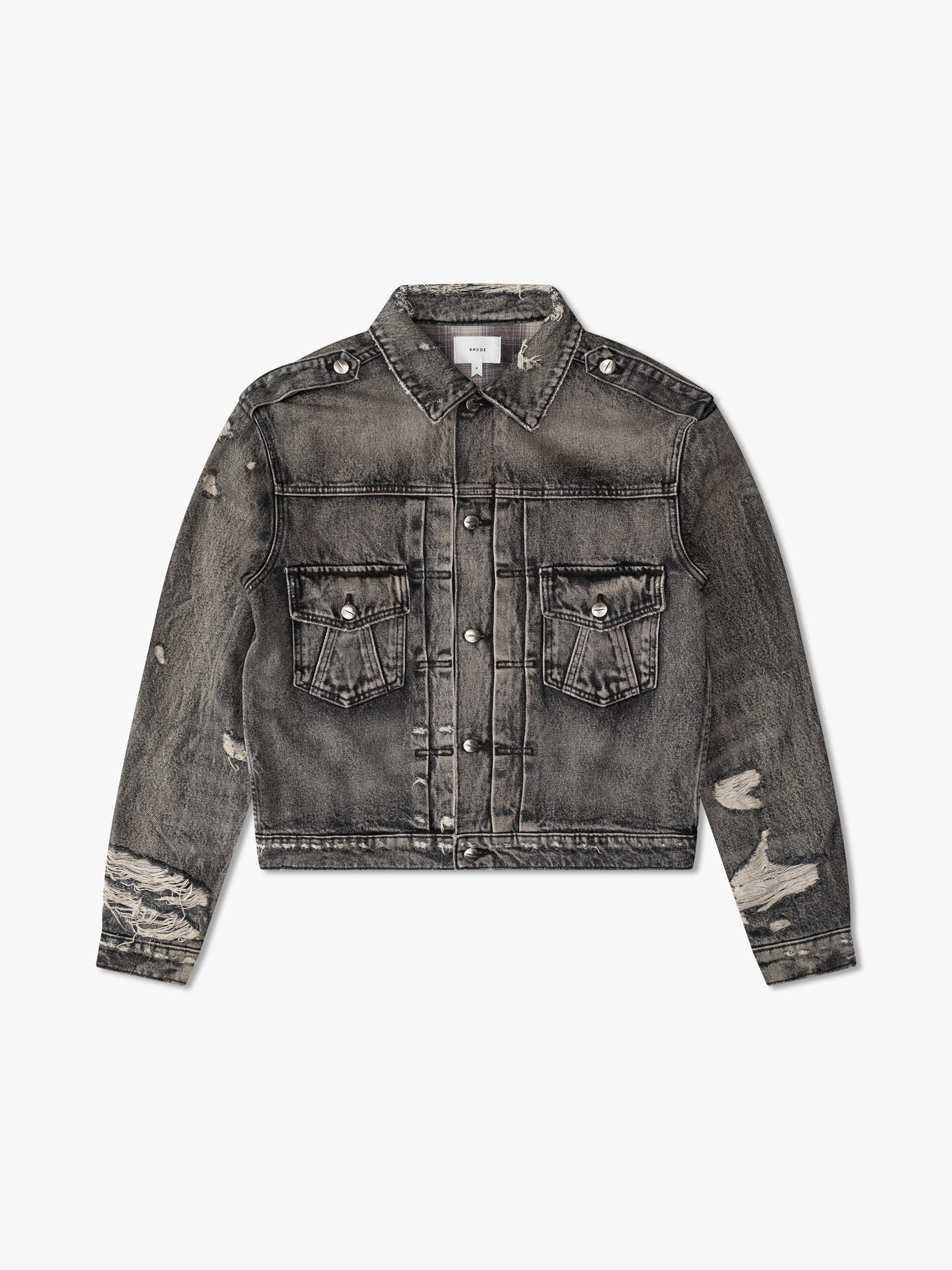 RHUDE DENIM TRUCKER JACKET - 1