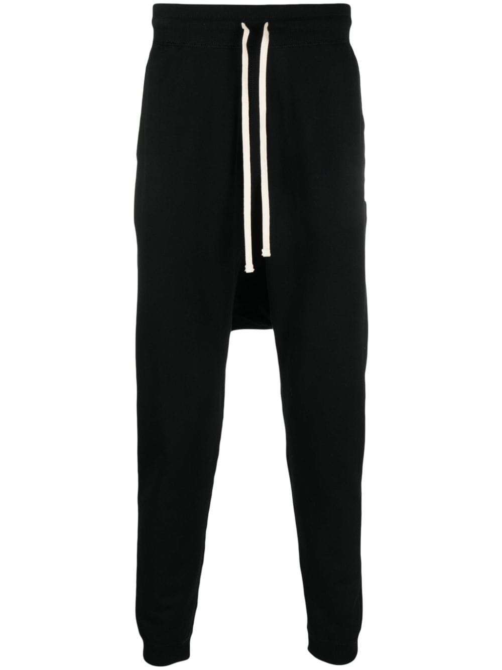 drawstring-waist drop-crotch trousers - 1