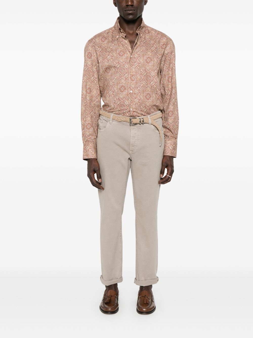 logo-embroidered jeans - 2