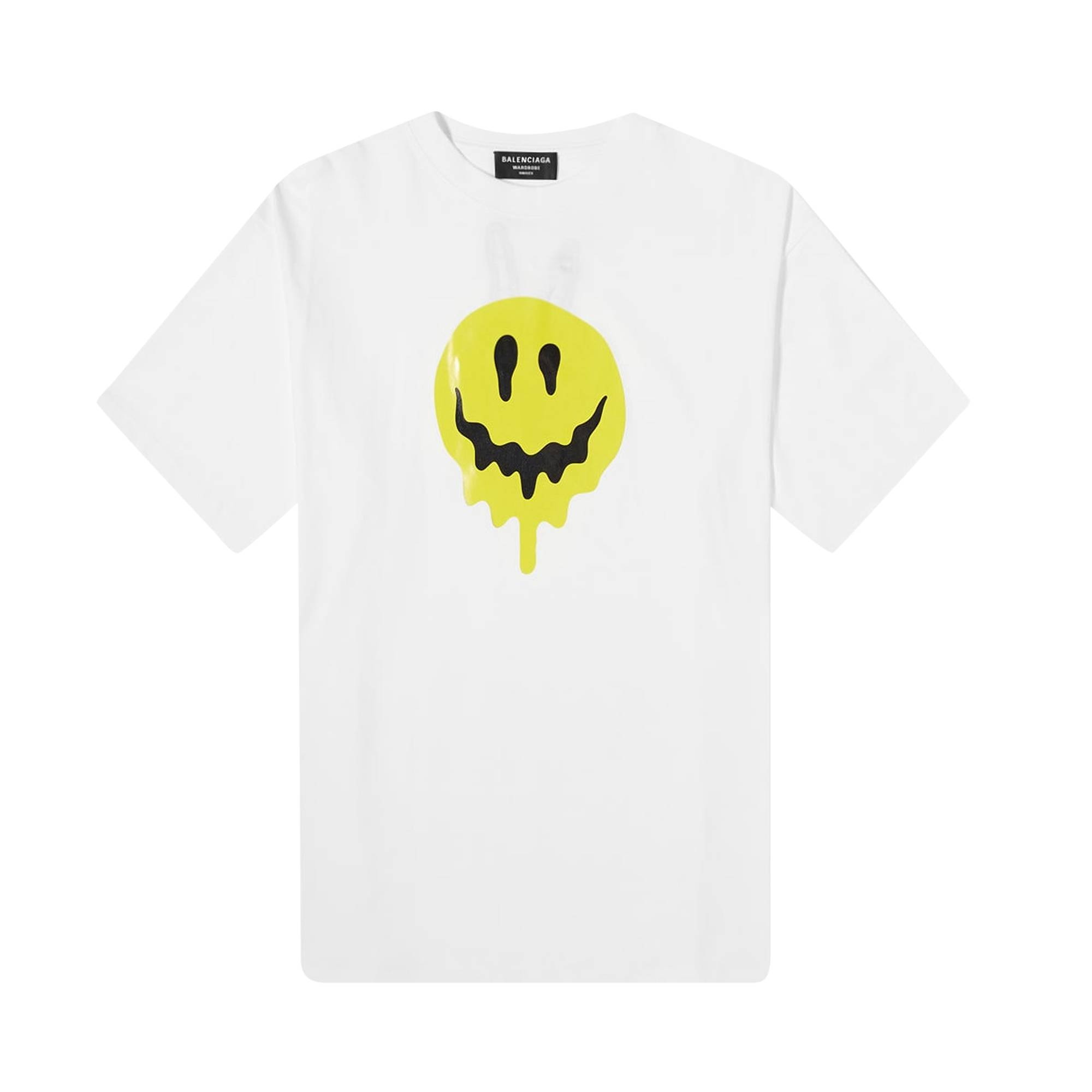 Balenciaga Large Fit Smiley T-Shirt 'White/Yellow/White' - 1