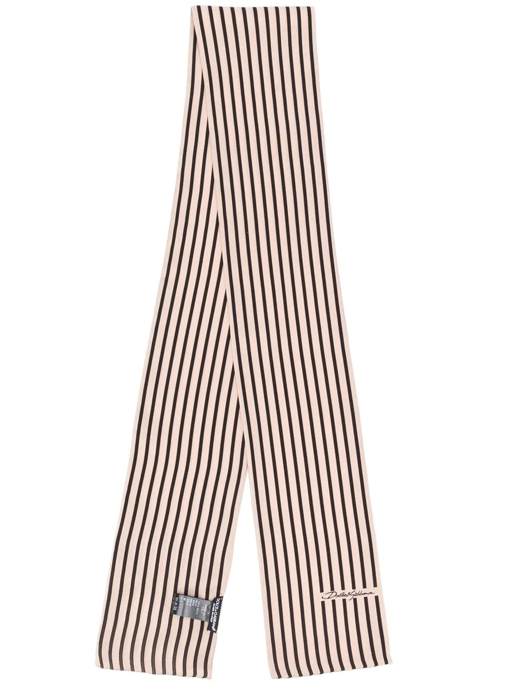 striped silk scarf - 1