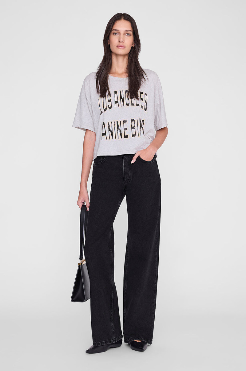 Johnny Cropped Tee - Grey Melange 1