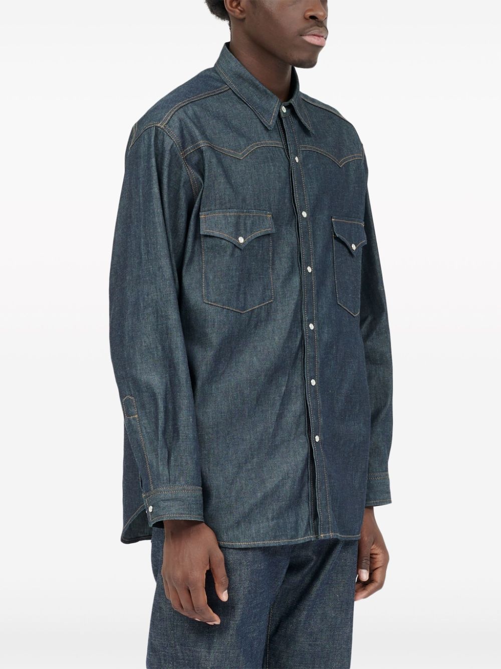 long-sleeve denim shirt - 3
