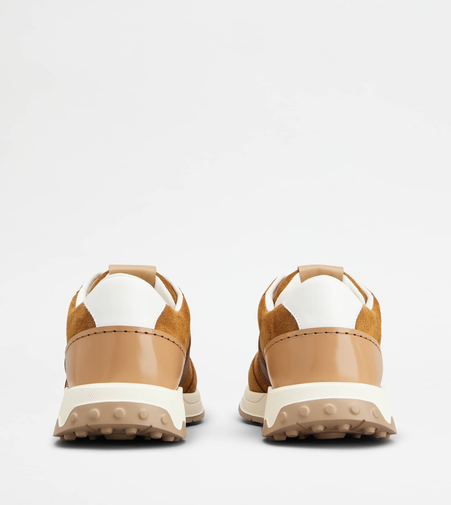 SNEAKERS IN SUEDE - BROWN, WHITE - 2