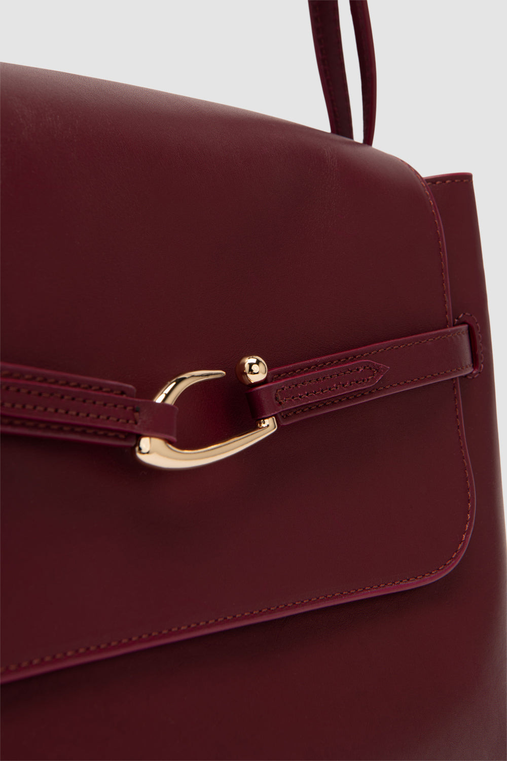 Cora Sour Cherry Nappa Leather Shoulder Bag - 5