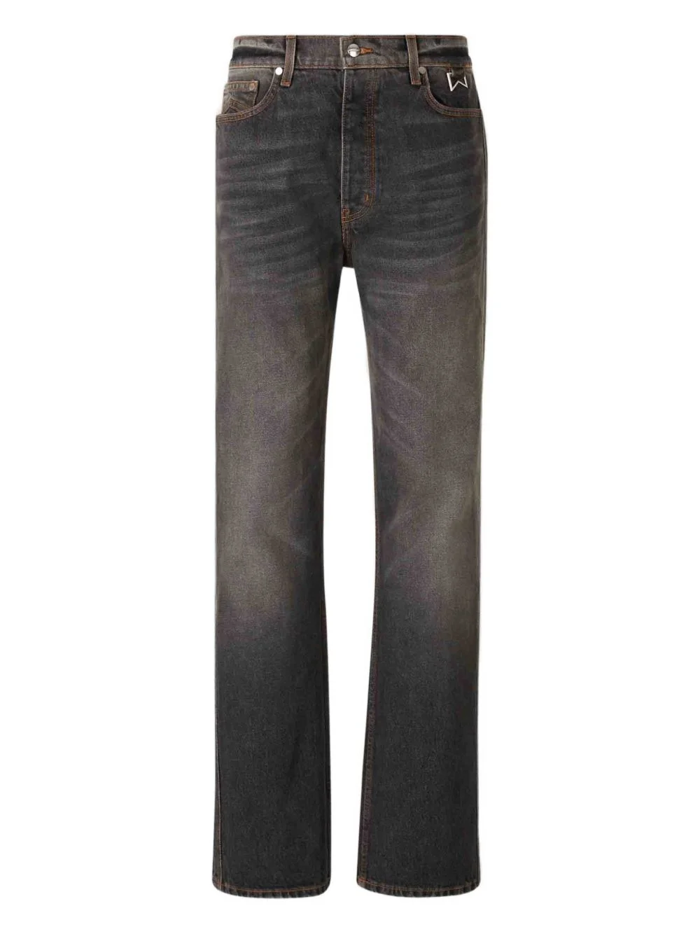 belt-loop button-fastening jeans - 1