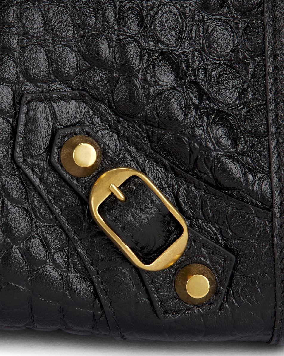 Le City Medium Croc Embossed Bag - 8