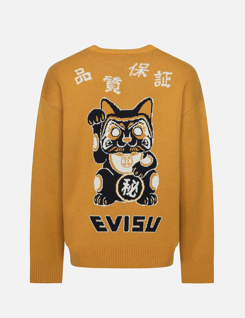 EVISU FORTUNE CAT INTARSIA-KNIT SWEATER outlook