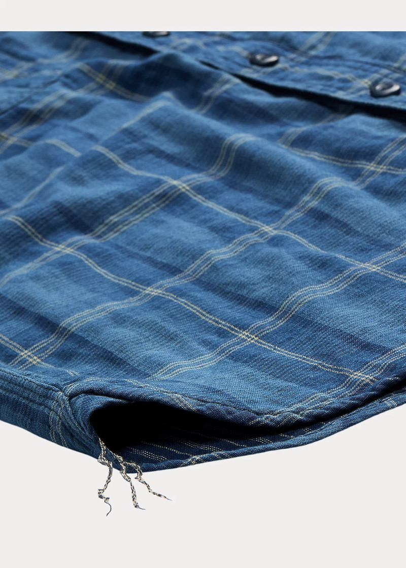 Indigo Plaid Double-Faced Workshirt 4