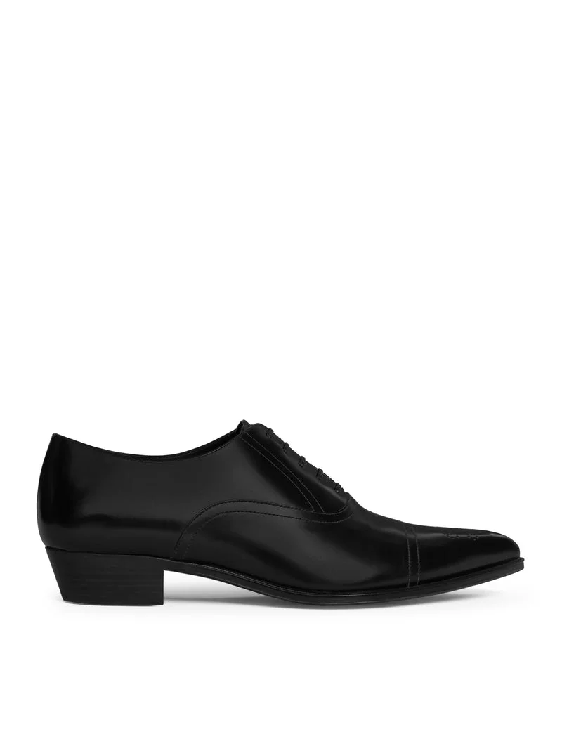 Celine Men Jude Celine Perforated Oxford In Polished Bull Leather - 1