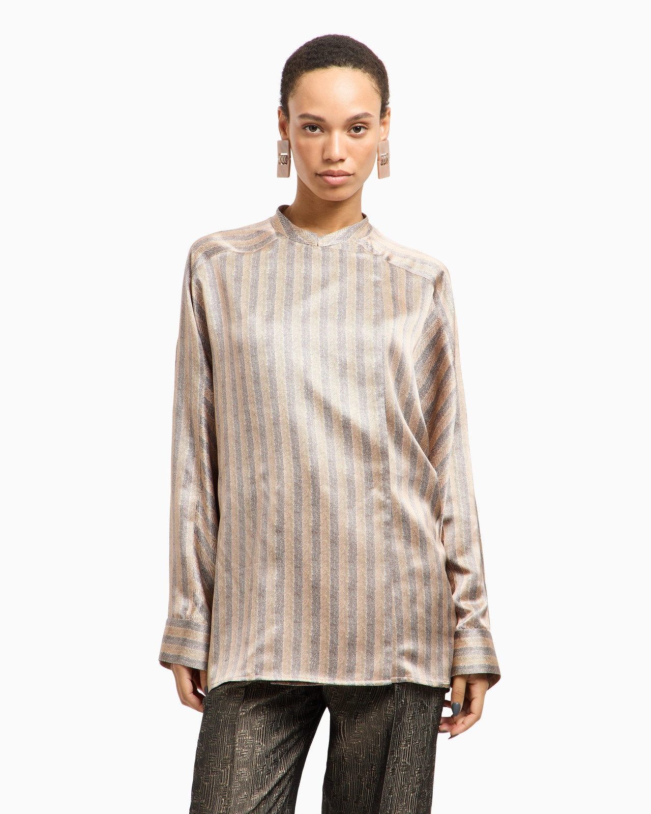 PRINTED SILK SHIRT JACKET - 4