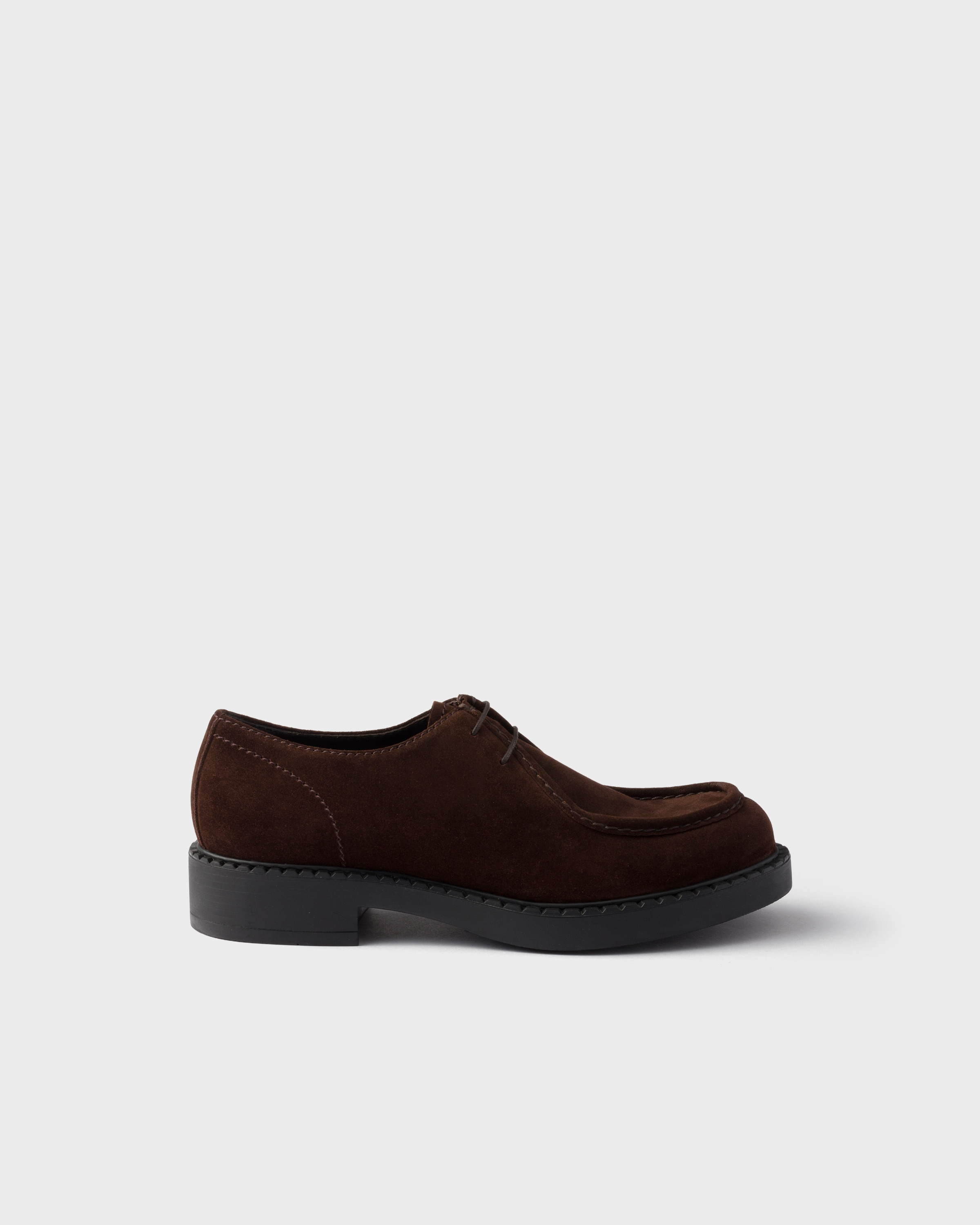 Chocolate suede lace-up shoes - 2