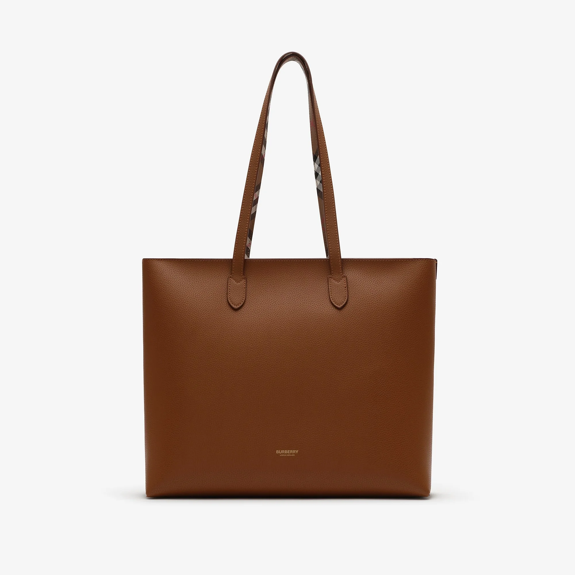 Medium Check-lined Tote - 1