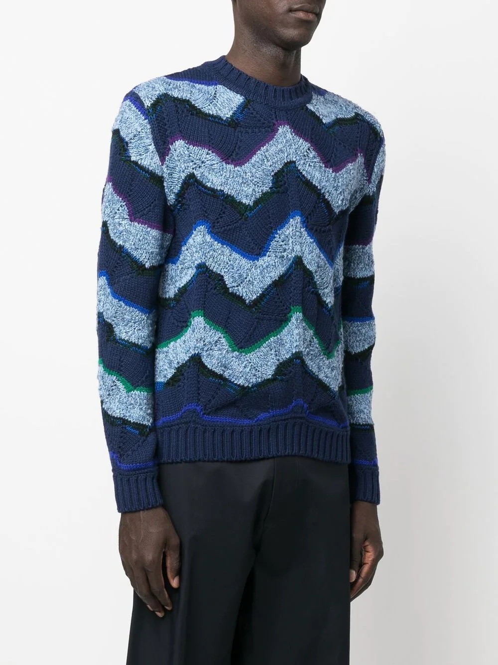 zig-zag knitted jumper - 3