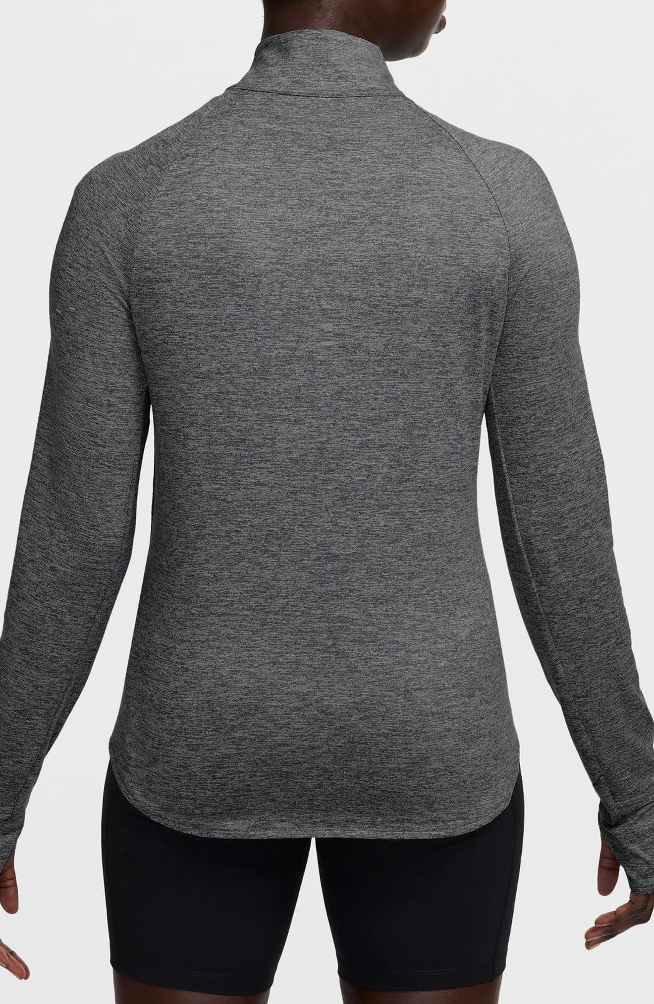 Nike Swift Dri-FIT UV Half Zip Running Top in 084 Smoke Grey/htr/reflective Silv at Nordstrom - 2