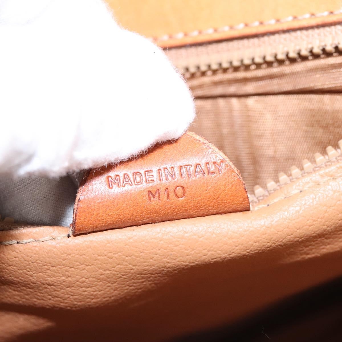 CELINE Macadam Canvas Shoulder Bag Pvc Brown Gold - 12