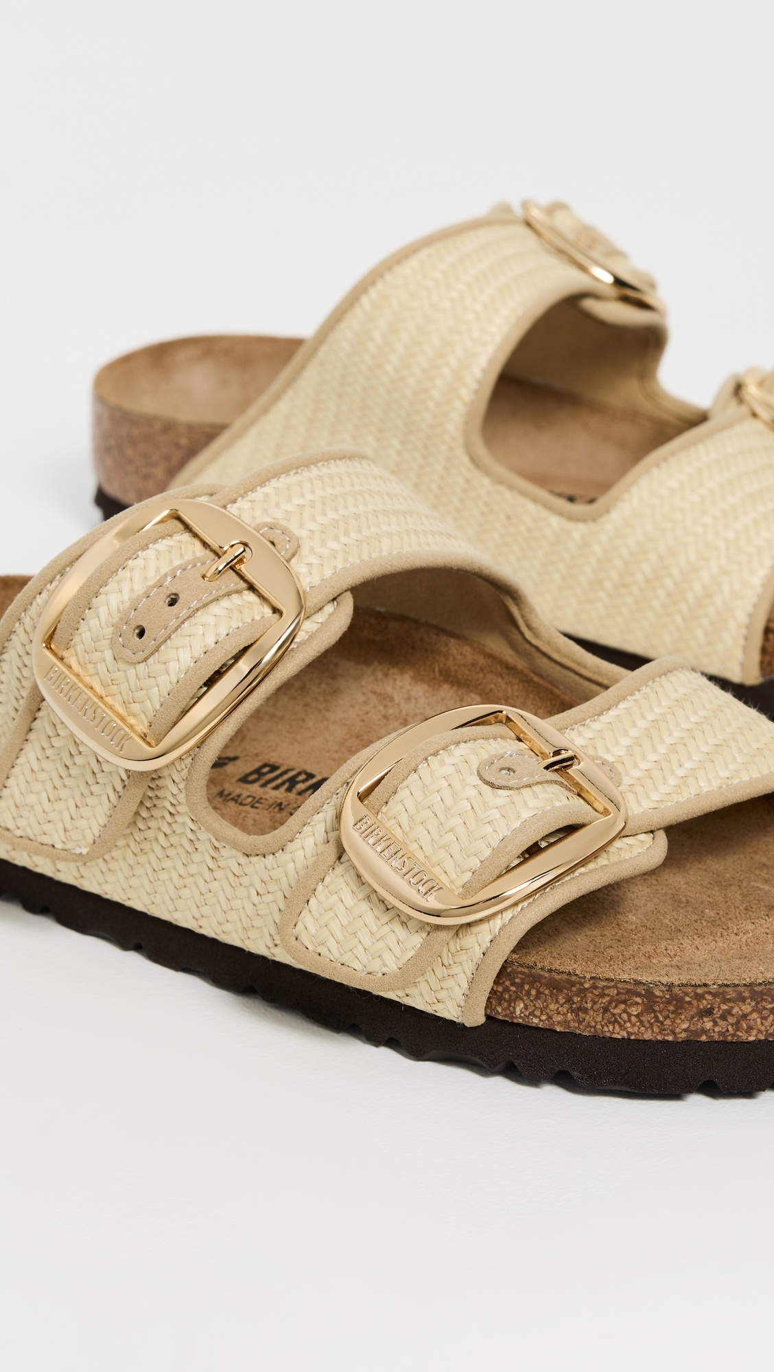 Arizona Big Buckle Raffia Sandals - 5