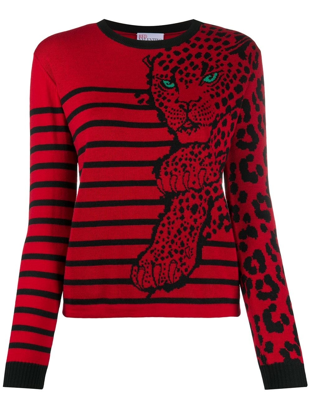 leopard-intarsia jumper - 1