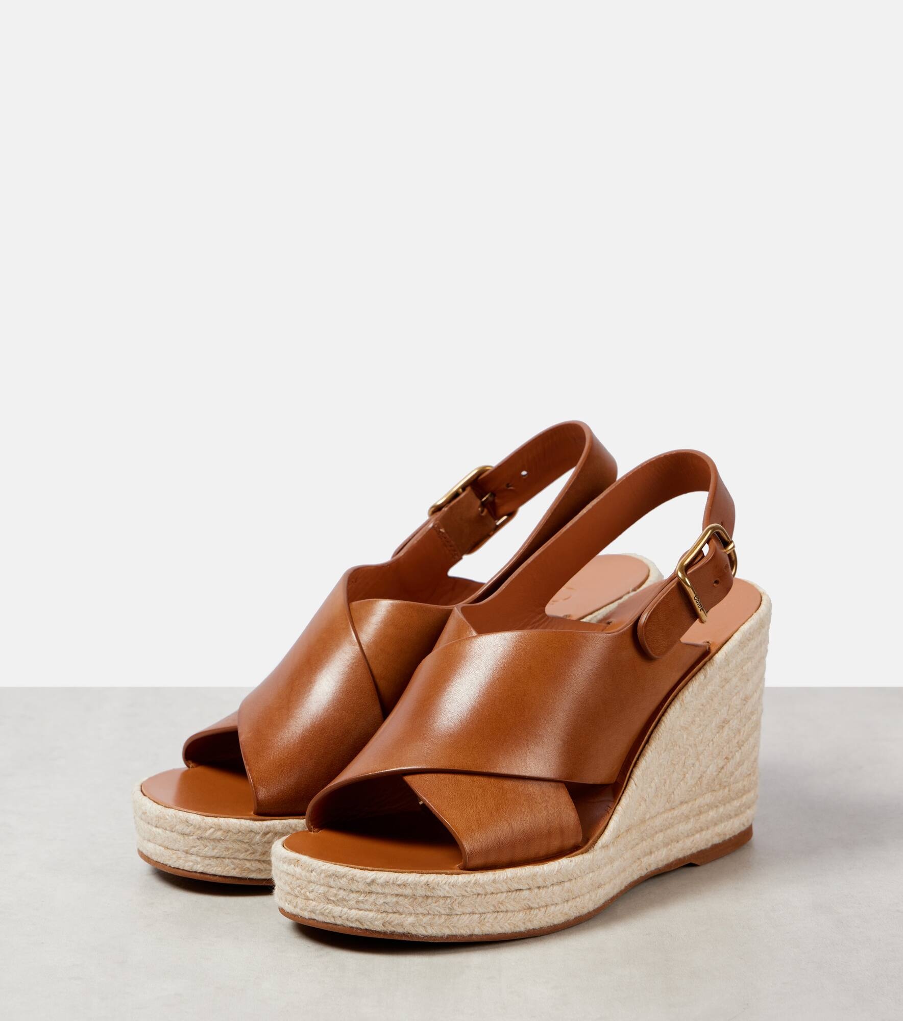 Pary leather espadrille wedges - 5