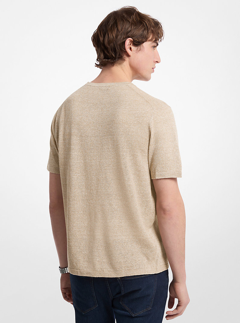 MICHAEL KORS Linen and Cotton T-Shirt outlook